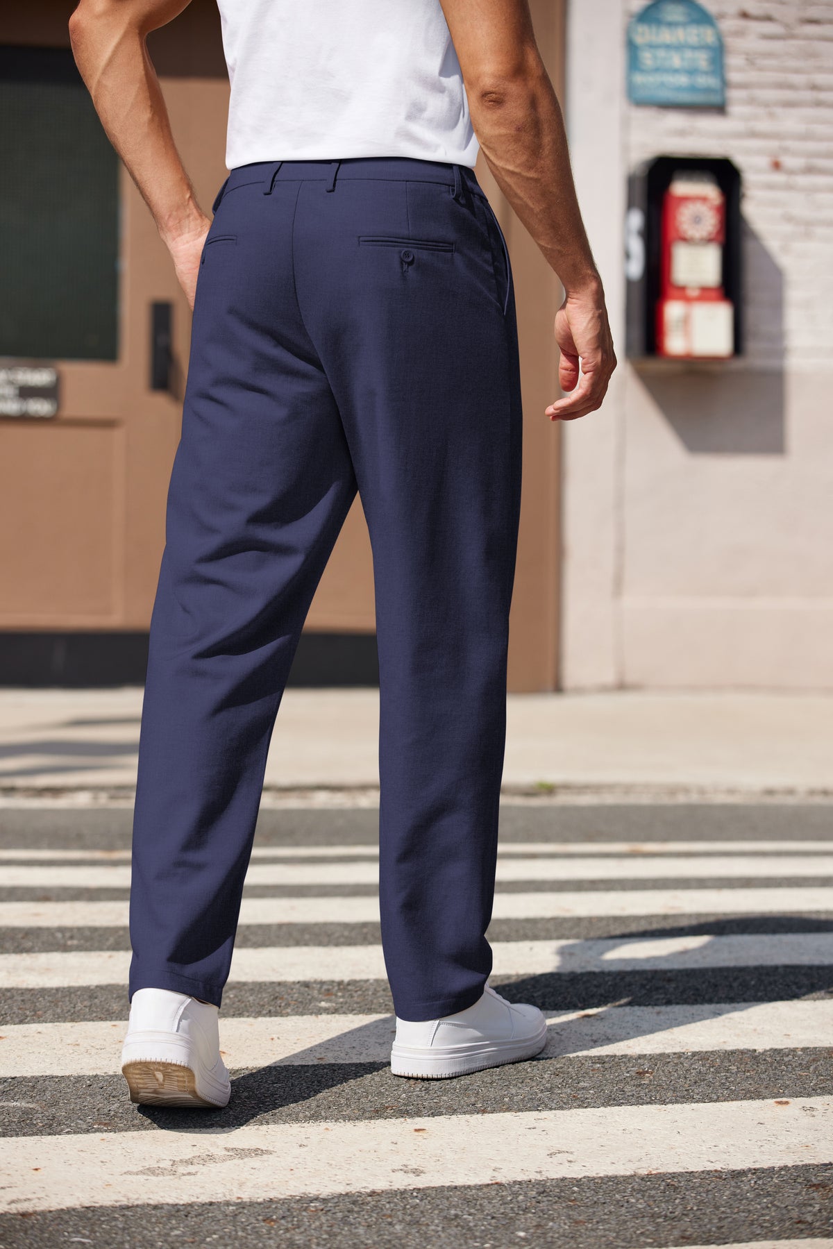 COOFANDY Men's Casual Pants Classic Fit Straight Legs Flat Front Twill Pants