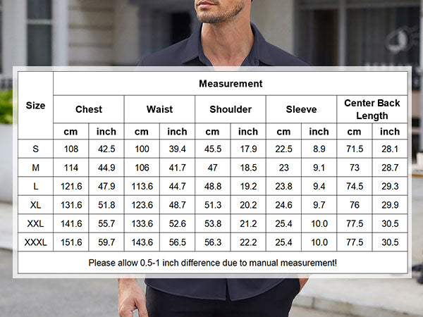 COOFANDY Mens Short Sleeve Wrinkle Free Shirt Casual Button Down Shirt Summer Dress Shirt