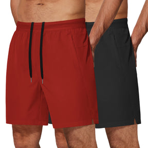 COOFANDY Men's 2 Pack Gym Workout Shorts 7 Inch Quick Dry Athletic Shorts Lightweight Running Shorts with Pockets
