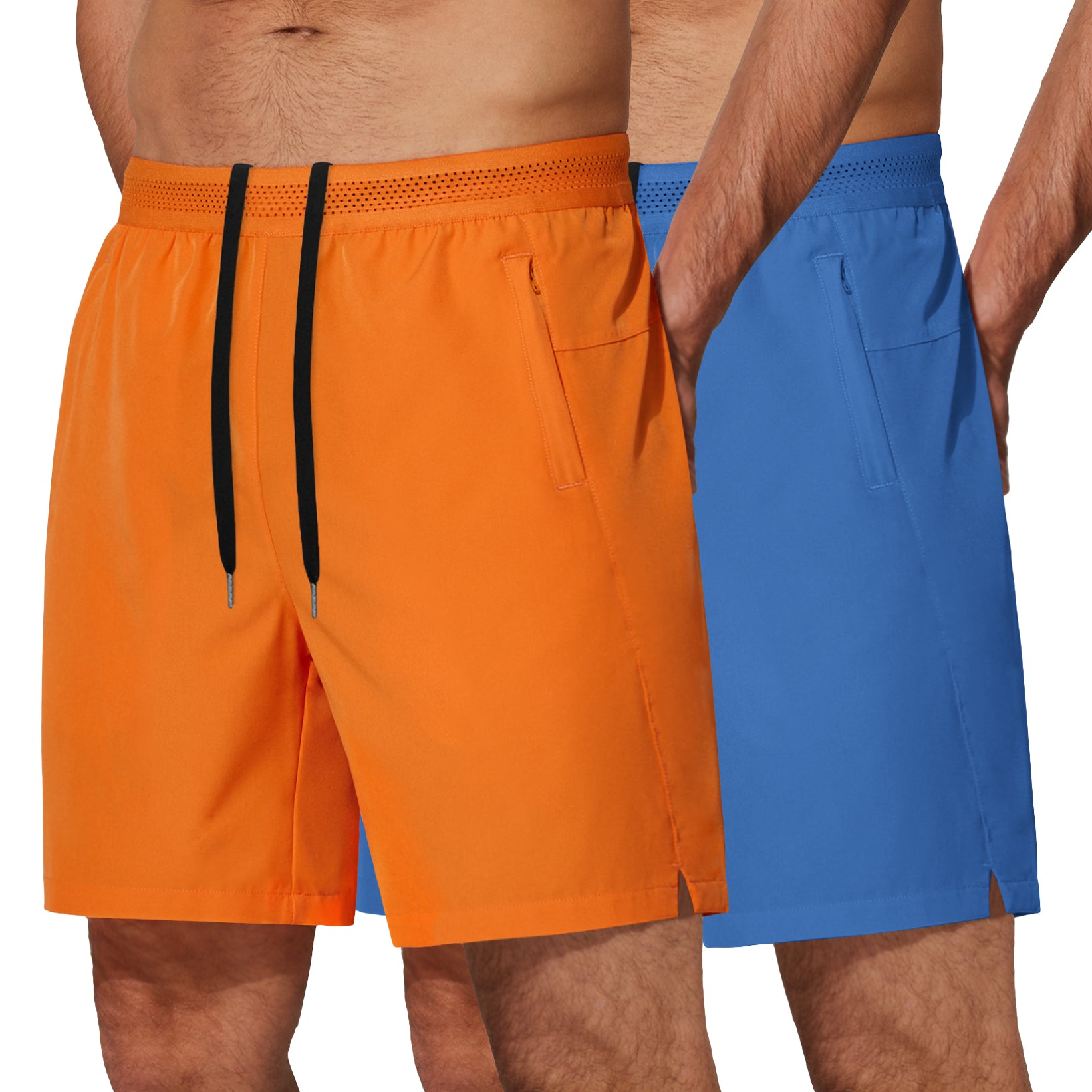 COOFANDY Men's 2 Pack Gym Workout Shorts 7 Inch Quick Dry Athletic Shorts Lightweight Running Shorts with Pockets