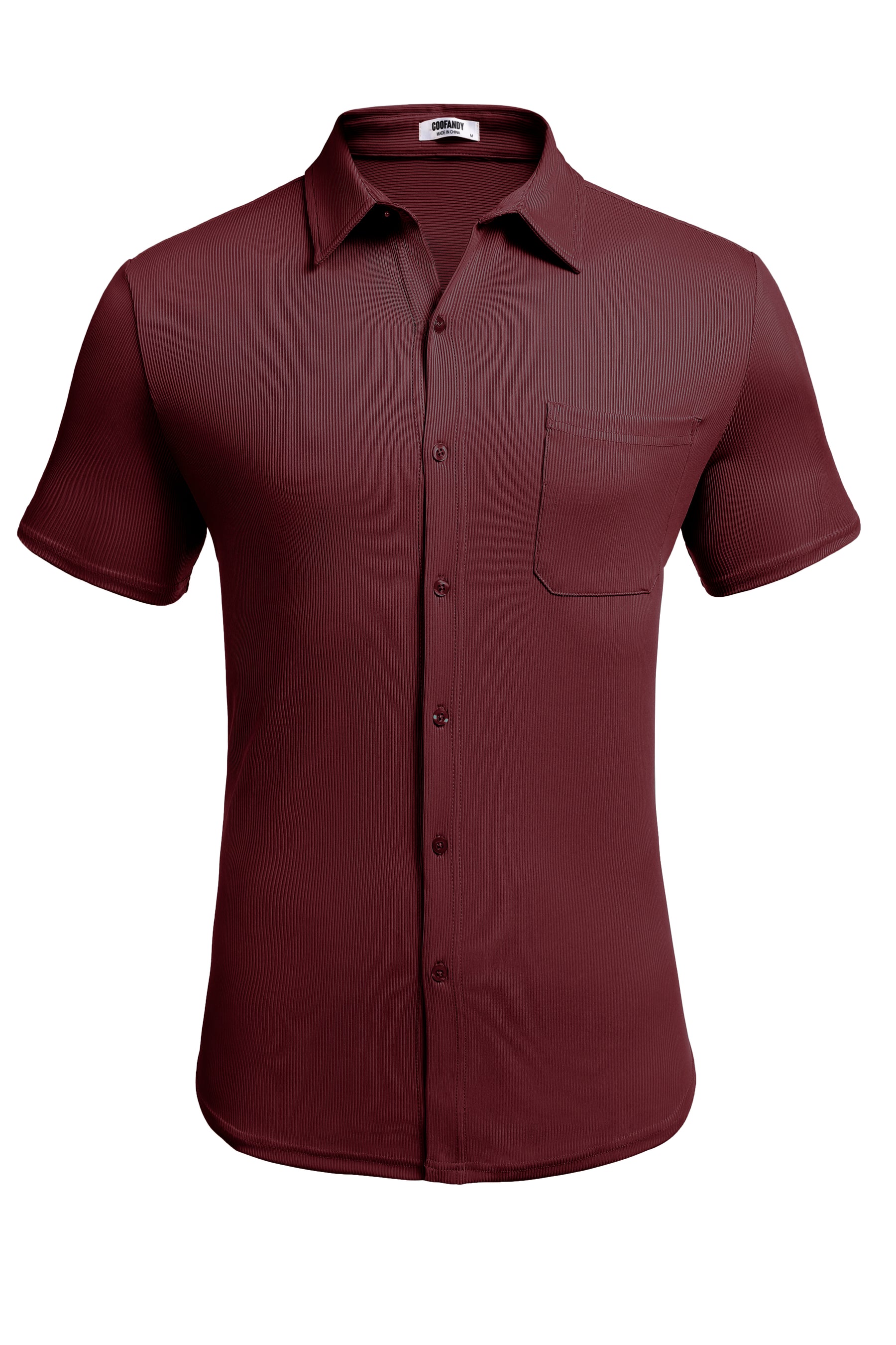 COOFANDY Men's Stretch Dress Shirts Short Sleeve Wrinkle Free Casual Button Down Shirts