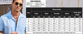 COOFANDY Men's Casual Button Down Shirts Short Sleeve Summer Cuban Vacation Beach Shirts XXXL