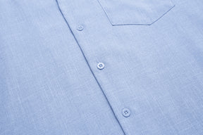 COOFANDY Men's Casual Button Down Short Sleeve Linen Beach Shirts with Pocket