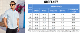 COOFANDY Mens Casual Dress Shirt Short Sleeve Wrinkle Free Dress Shirt Business Casual Shirts S-XXXL