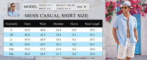 COOFANDY Mens Casual Cotton Linen Shirt Short Sleeve Button Up Shirts Summer Beach Top S-XXXL
