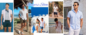 COOFANDY Mens Short Sleeve Shirts Casual Button Down Shirts Summer Beach Shirt Wrinkle Free S-XXXL