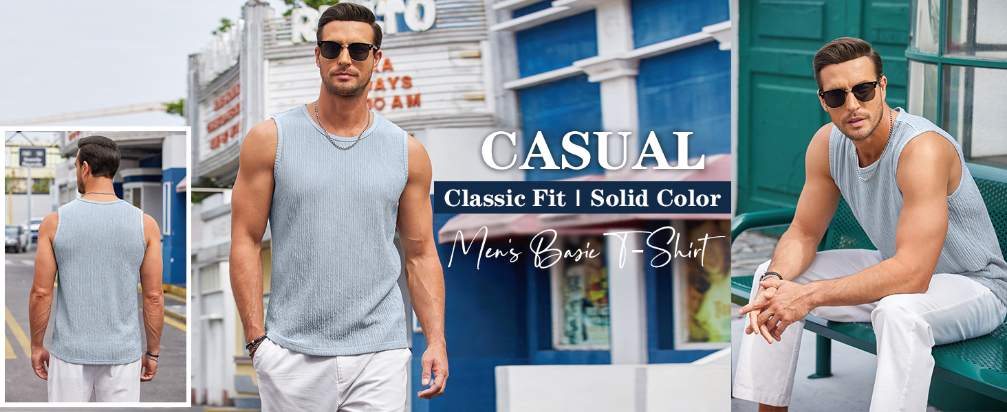 COOFANDY Men's Casual Tank Tops 1 PC&2PC Knit Sleeveless Lightweight Tee Muscle Basic T Shirts S-XXL
