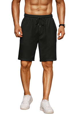 COOFANDY Men's Beach Shorts 9" Elastic Waist Drawstring Short Lightweight Regular Fit Casual Summer Shorts