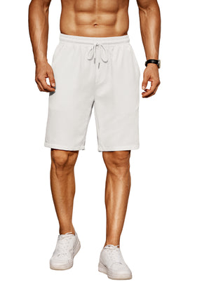 COOFANDY Men's Beach Shorts 9" Elastic Waist Drawstring Short Lightweight Regular Fit Casual Summer Shorts