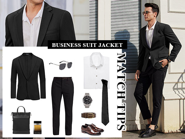 COOFANDY Mens Blazer Jacket One Button Casual Suit Jackets Stretch Knit Sport Coat