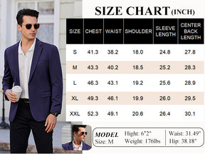 COOFANDY Mens Blazer Jacket One Button Casual Suit Jackets Stretch Knit Sport Coat