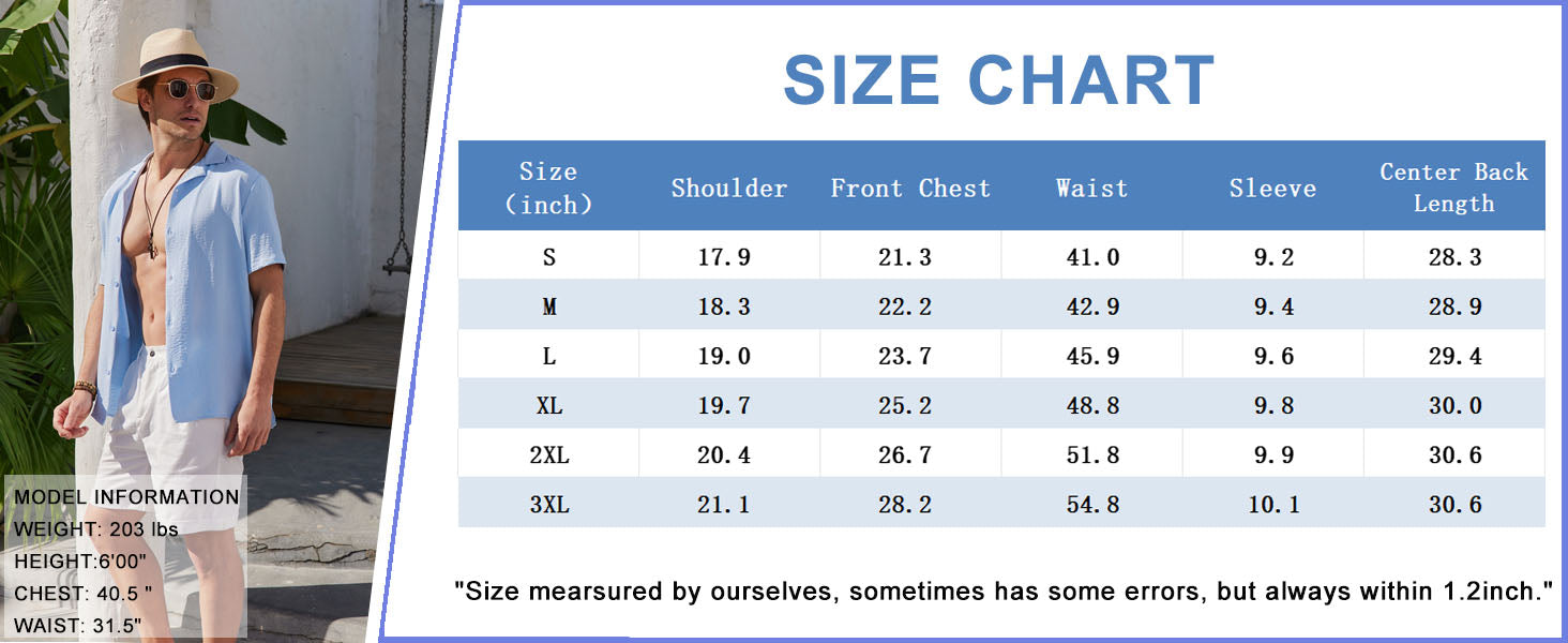 COOFANDY Men's Casual Button Down Shirt Short Sleeve Textured Summer Cuban Beach Shirts S-XXXL