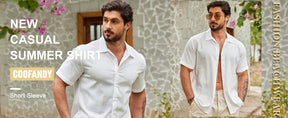 COOFANDY Men's Casual Button Down Shirts Short Sleeve Wrinkle-Free Summer Beach Wear S-XXXL