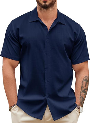 COOFANDY Men's Casual Button Down Shirts Short Sleeve Wrinkle-Free Summer Beach Wear S-XXXL
