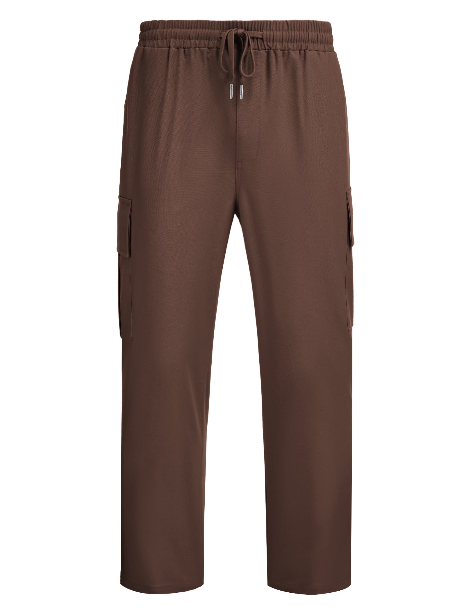 COOFANDY Mens Cargo Pants Relaxed Fit Casual Linen Pants Drawstring Sweatpants with 6 Pockets
