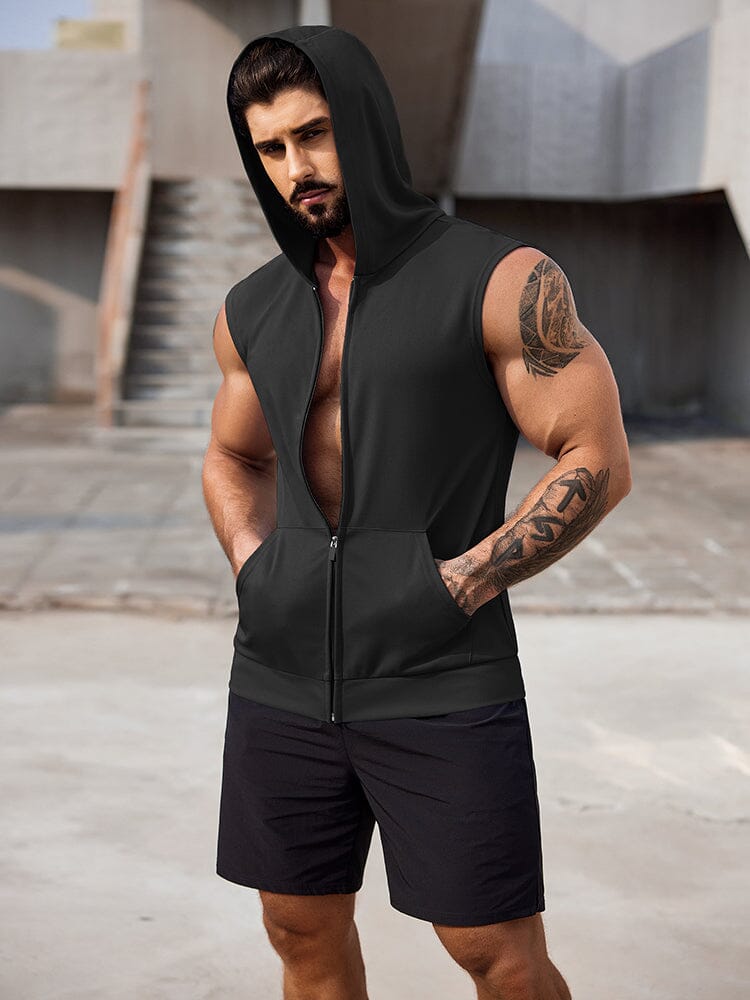 Hooded Workout Tank Top (US Only) Tank Tops coofandy 