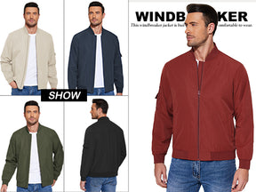 COOFANDY Men's Lightweight Bomber Jackets Casual Spring Fall Windbreaker Jacket Light Zip Up Coat With Pocket