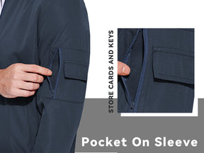 COOFANDY Men's Lightweight Bomber Jackets Casual Spring Fall Windbreaker Jacket Light Zip Up Coat With Pocket