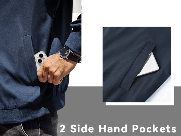 COOFANDY Men's Lightweight Bomber Jackets Casual Spring Fall Windbreaker Jacket Light Zip Up Coat With Pocket