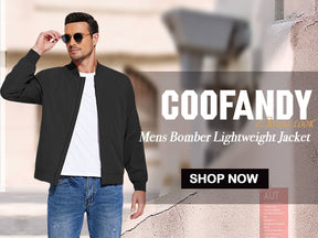 COOFANDY Men's Lightweight Bomber Jackets Casual Spring Fall Windbreaker Jacket Light Zip Up Coat With Pocket