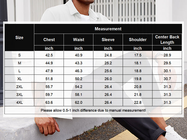 COOFANDY Men's Overshirt Shacket Jacket Mens Textured Button Down Long Sleeve Shirts Fashion Jacket