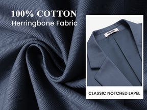 COOFANDY Men's Herringbone Blazer Slim Fit Cotton Sport Coats Two Buttons Casual Suit Jacket