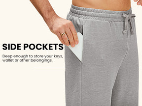 COOFANDY Men's Yoga Pants Casual Elastic Waist Drawstring Jogger Sweatpants Open Bottom Lounge Pants