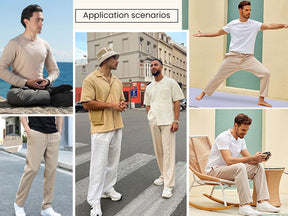 COOFANDY Men's Yoga Pants Casual Elastic Waist Drawstring Jogger Sweatpants Open Bottom Lounge Pants