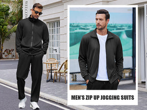 COOFANDY Men's Tracksuits Casual Sweatsuit 2 Piece Full Zip Athletic Jogging Suit Sets Sport Sweat Suit