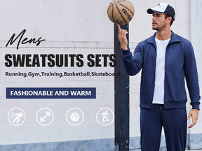 COOFANDY Men's Tracksuits Casual Sweatsuit 2 Piece Full Zip Athletic Jogging Suit Sets Sport Sweat Suit