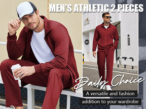 COOFANDY Men's Tracksuits Casual Sweatsuit 2 Piece Full Zip Athletic Jogging Suit Sets Sport Sweat Suit