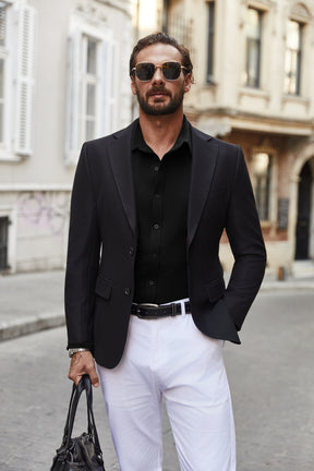 COOFANDY Mens Casual Button Down Shirt Long Sleeve Lightweight Jacket Fashion Textured Shirts