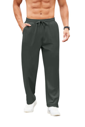 COOFANDY Men Jogger Yoga Sweatpants Casual Athletic Elastic Waist Pants Open Bottom Trouser Jersey Knit Pants with Pockets