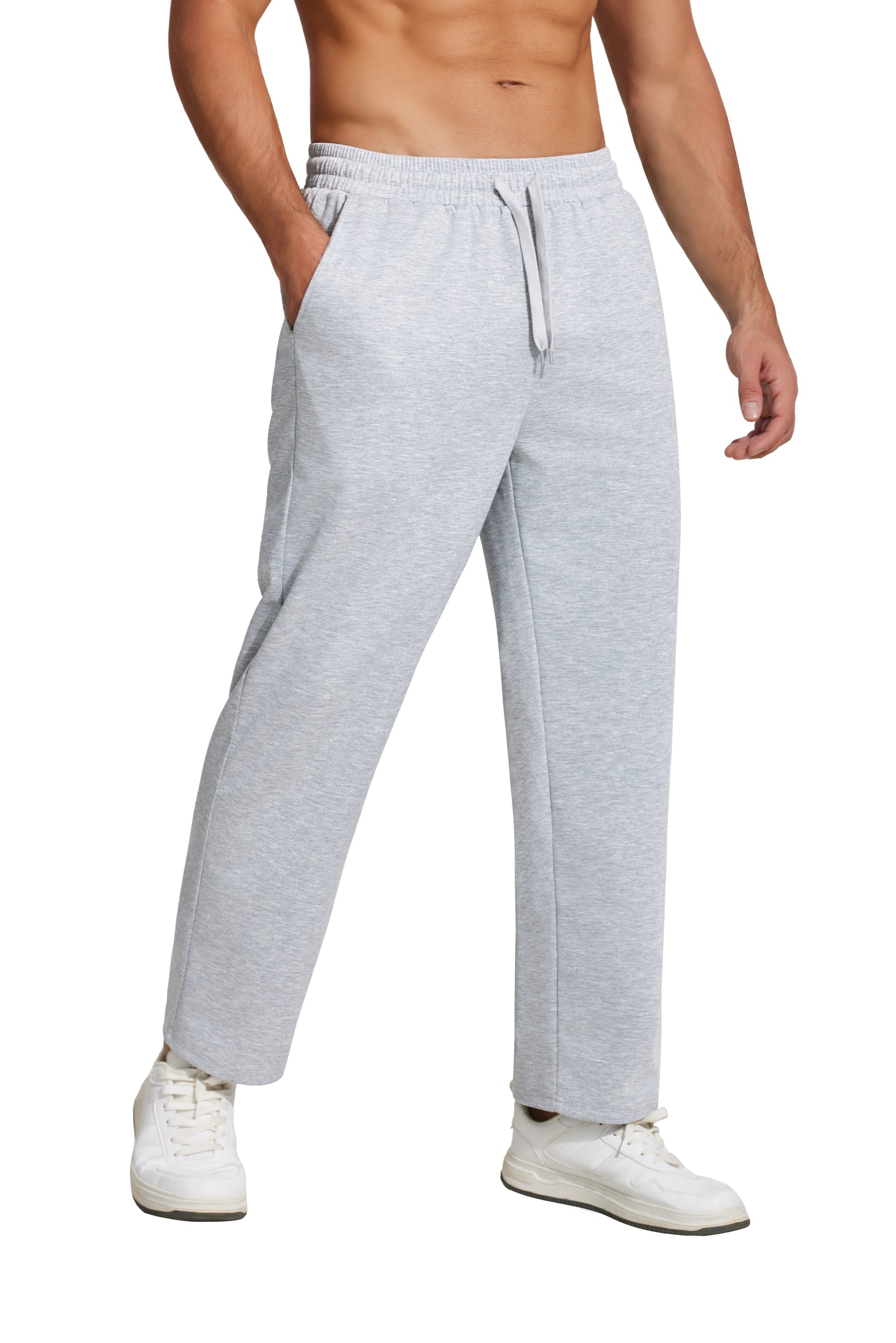 COOFANDY Men Jogger Yoga Sweatpants Casual Athletic Elastic Waist Pants Open Bottom Trouser Jersey Knit Pants with Pockets