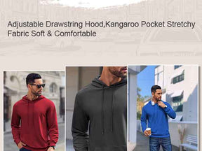 COOFANDY Mens Hoodies Pullover Long Sleeve Casual Fashion Sweatshirts Drawstring Gym Hooded Shirt with Kanga Pocket