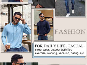 COOFANDY Mens Hoodies Pullover Long Sleeve Casual Fashion Sweatshirts Drawstring Gym Hooded Shirt with Kanga Pocket