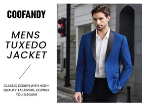 COOFANDY Men Tuxedo Jacket Slim Fit Blazer Suit Jacket Prom Dinner Party Wedding
