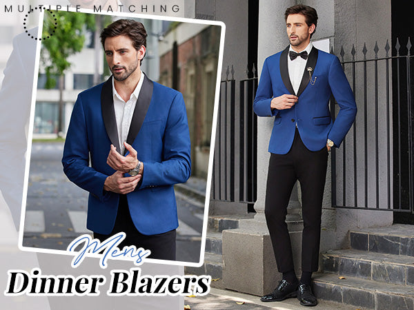 COOFANDY Men Tuxedo Jacket Slim Fit Blazer Suit Jacket Prom Dinner Party Wedding