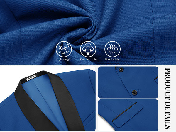 COOFANDY Men Tuxedo Jacket Slim Fit Blazer Suit Jacket Prom Dinner Party Wedding