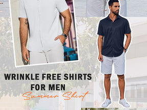COOFANDY Mens Casual Button Down Shirts Short Sleeve Wrinkle Free Shirt Untucked Summer Stretch Dress Shirt