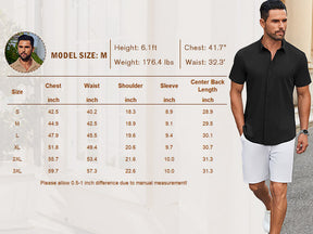 COOFANDY Mens Casual Button Down Shirts Short Sleeve Wrinkle Free Shirt Untucked Summer Stretch Dress Shirt
