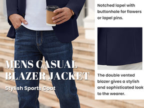 COOFANDY Men's Casual Blazer Regular Fit Lightweight Two Button Sport Coat Suit Jacket