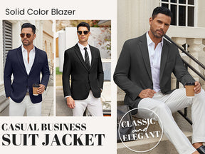 COOFANDY Men's Casual Blazer Regular Fit Lightweight Two Button Sport Coat Suit Jacket