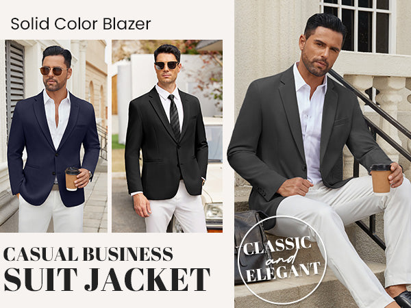 COOFANDY Men's Casual Blazer Regular Fit Lightweight Two Button Sport Coat Suit Jacket