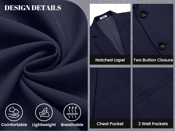 COOFANDY Men's Casual Blazer Regular Fit Lightweight Two Button Sport Coat Suit Jacket