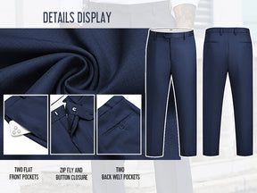 COOFANDY Men's Classic Fit Dress Pants Flat Front Straight Casual Pant Expandable Waist Suit Pant