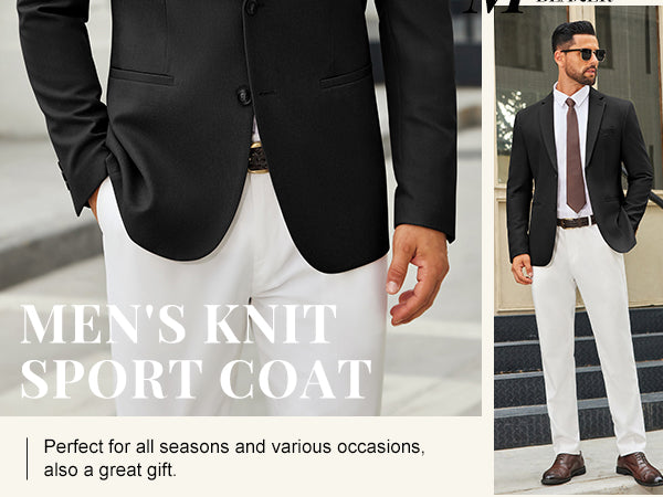 COOFANDY Men's Casual Blazer Slim Fit Two Buttons Sport Coat Lightweight Suit Jacket