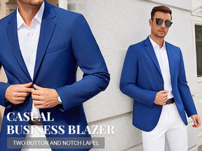 COOFANDY Men Casual Blazer Sport Coats Slim Fit Lightweight Business Two Button Suit Jackets