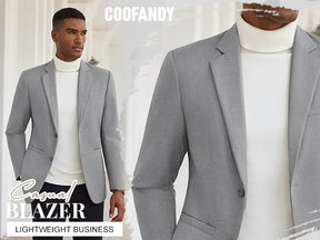 COOFANDY Men Casual Blazer Sport Coats Slim Fit Lightweight Business Two Button Suit Jackets