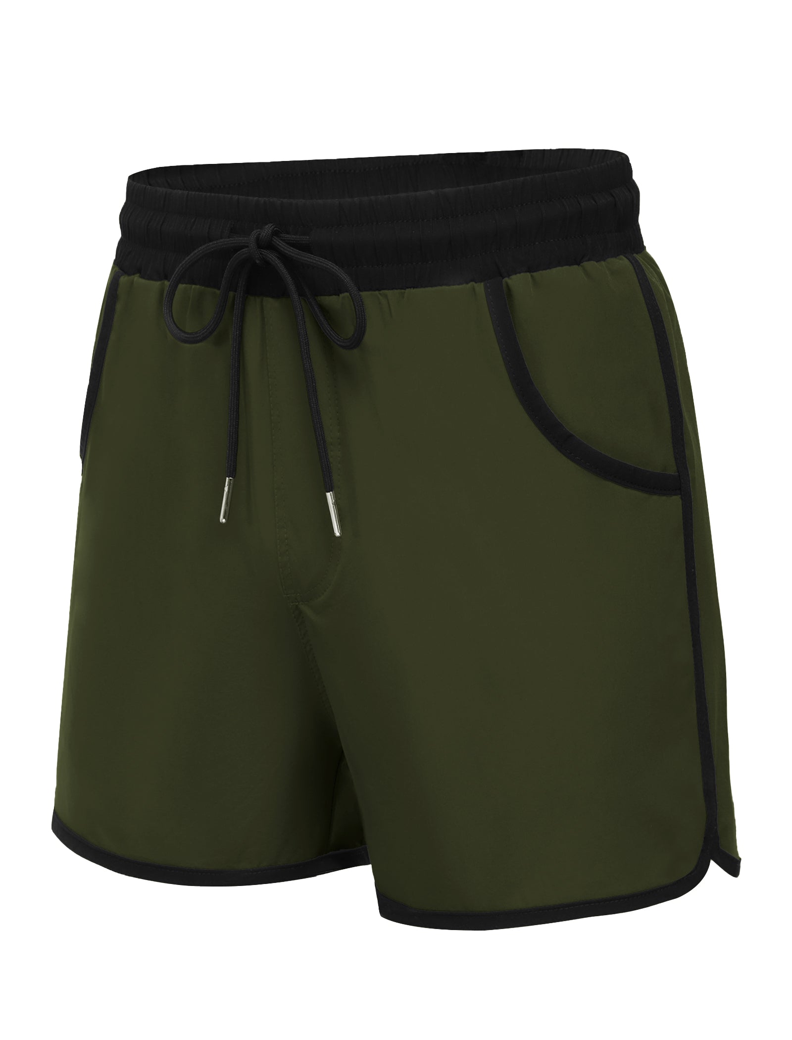 COOFANDY Men's Swim Trunks Quick Dry Swimsuit Color Block Board Short Bathing Suit Swimwear with Mesh Liner